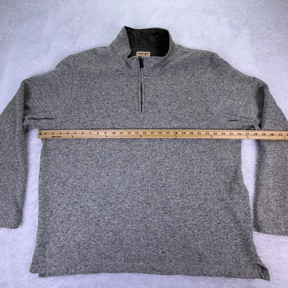 Wrangler Authentics Men's 2XL/2TG‎ Pullover Sweater Gray 1/4 Zip